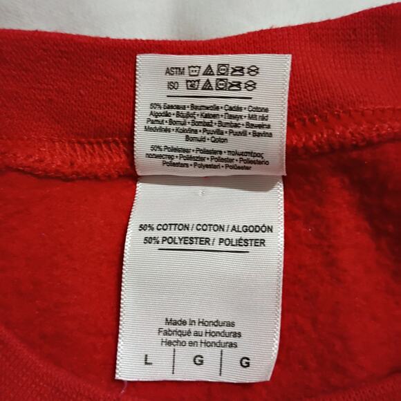 Ugly Christmas Sweatshirt Men's L HAPPY ELFIN HOLIDAYS Puffed Details Red - Picture 5 of 10